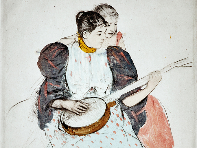 Etching by Mary Cassatt