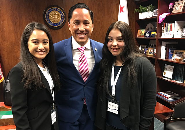 Todd Gloria with USD students on AICCU Day