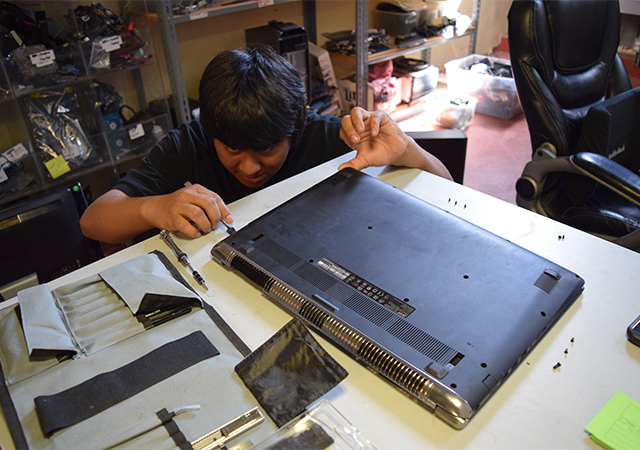 Electronics Recycling Center Interns