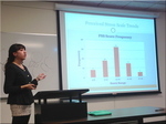 Carolina presenting her behavioral neuroscience research on locus of control, perceived stress, and immunological response