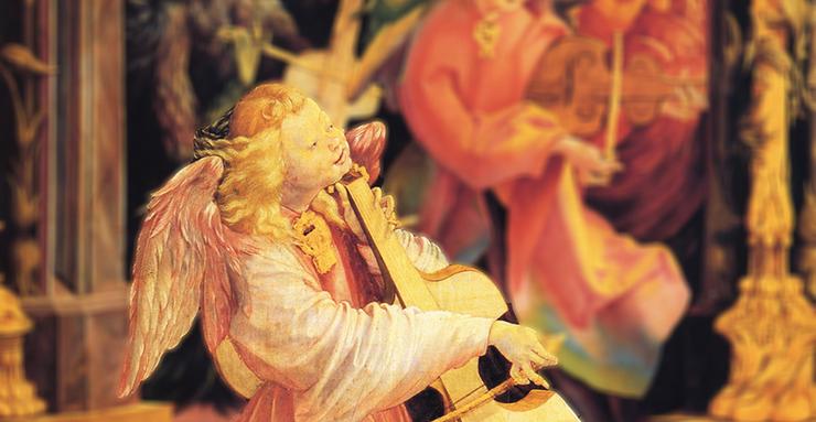 angel playing viola