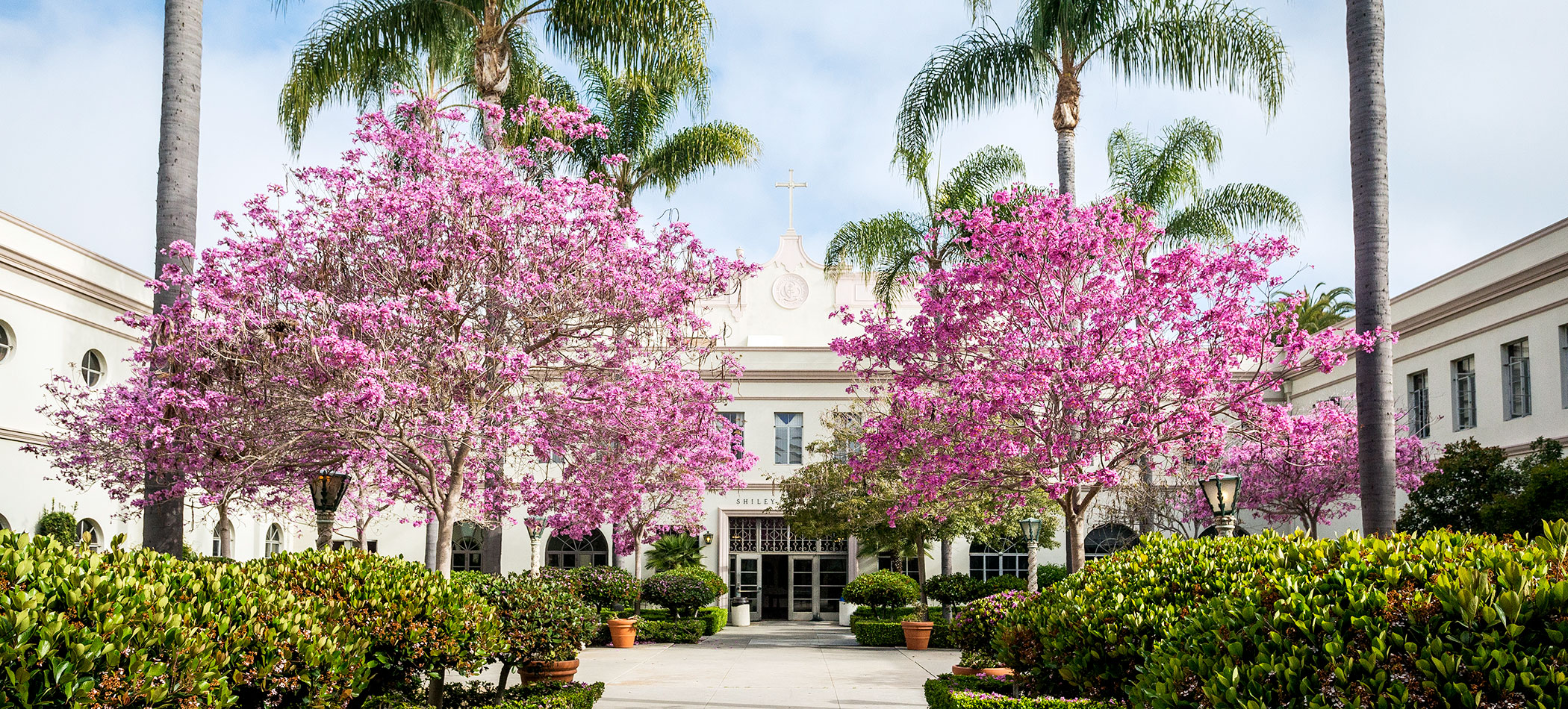 The Founders-Camino courtyard on the USD campus