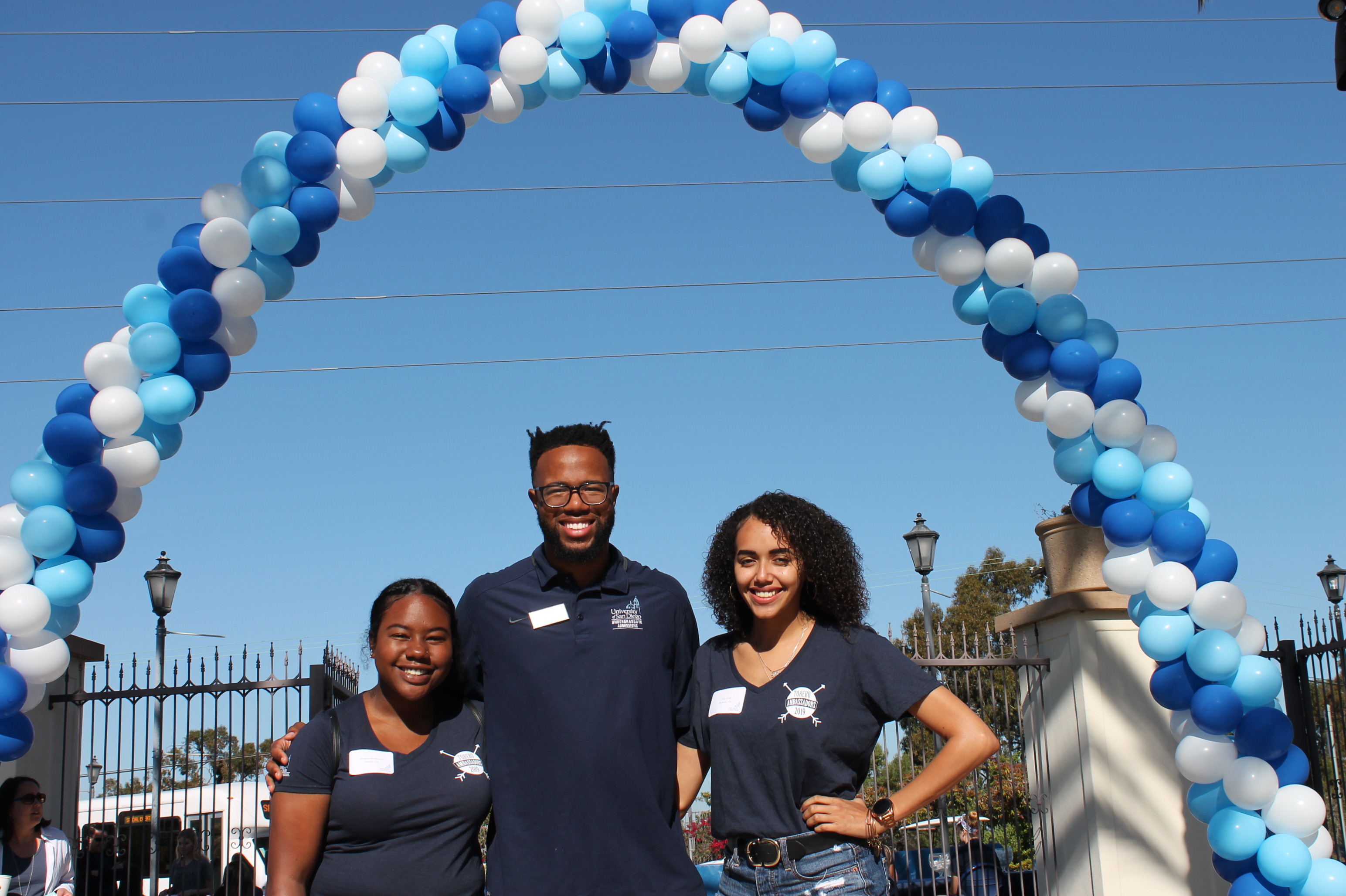 Students at an event on campus
