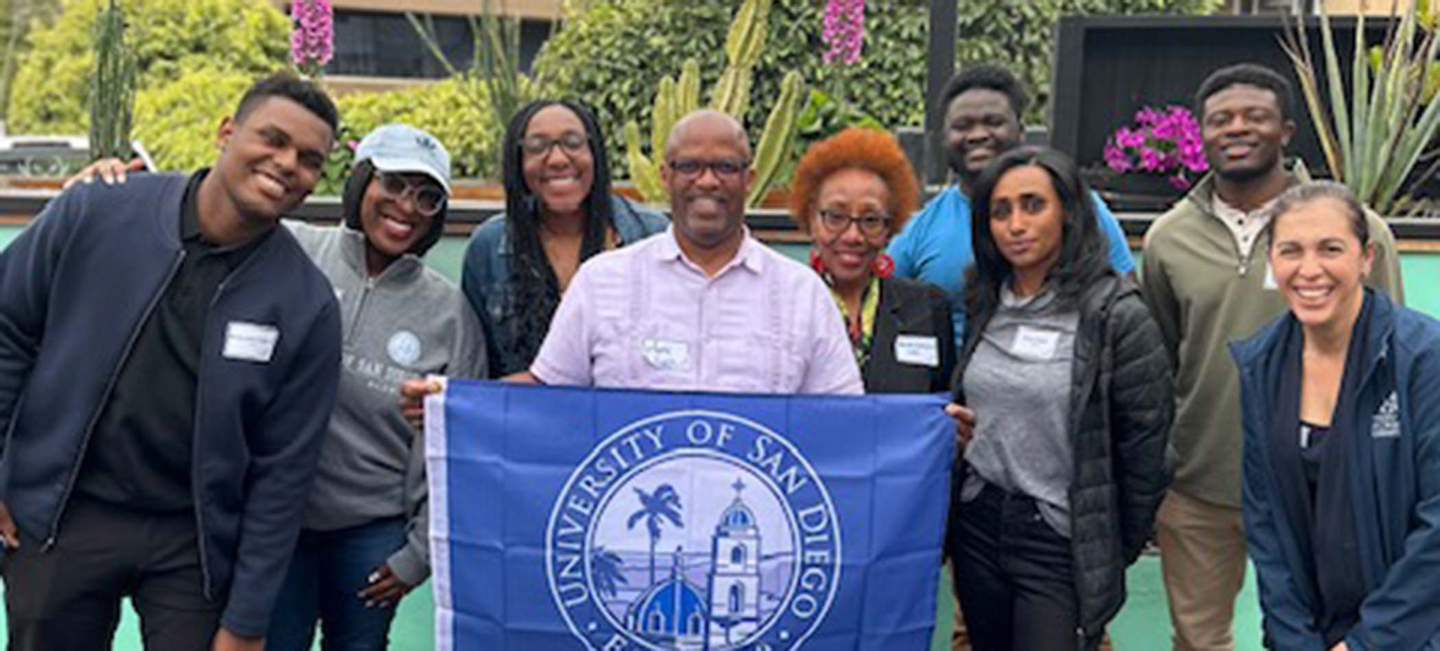 students from black alumni group