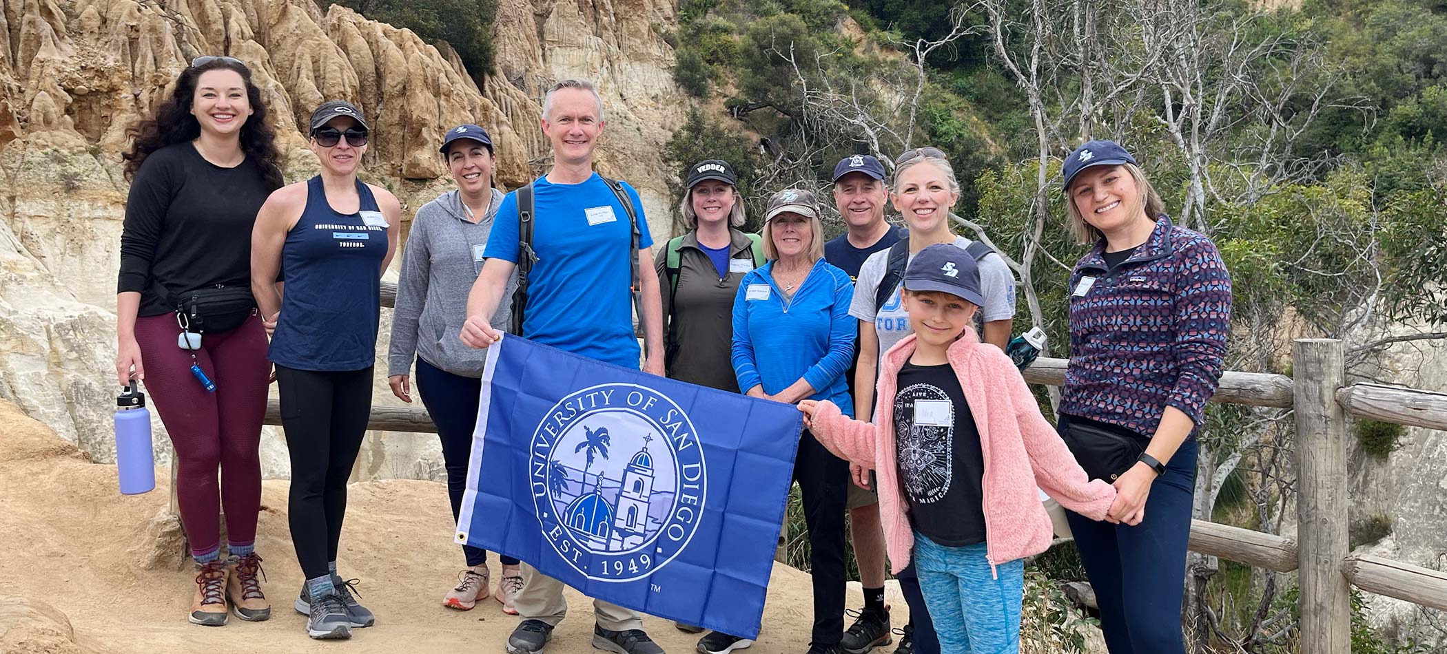 Group of outdoor adventurers out on the trail. It looks like they have all rolled some nat 20s!