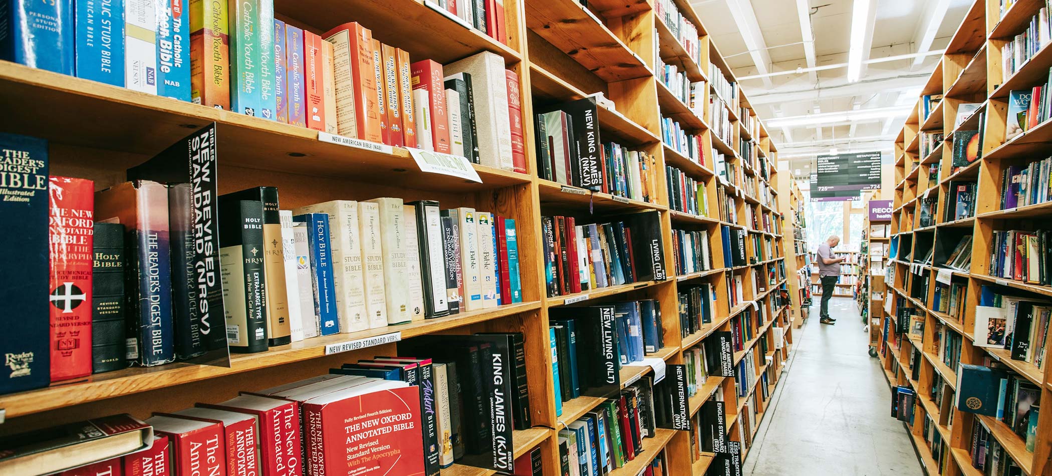 Inside Powell's Books in Portland, OR