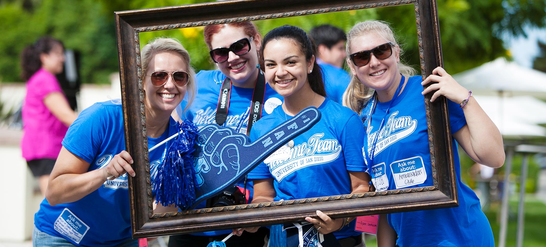 students at an event on campus