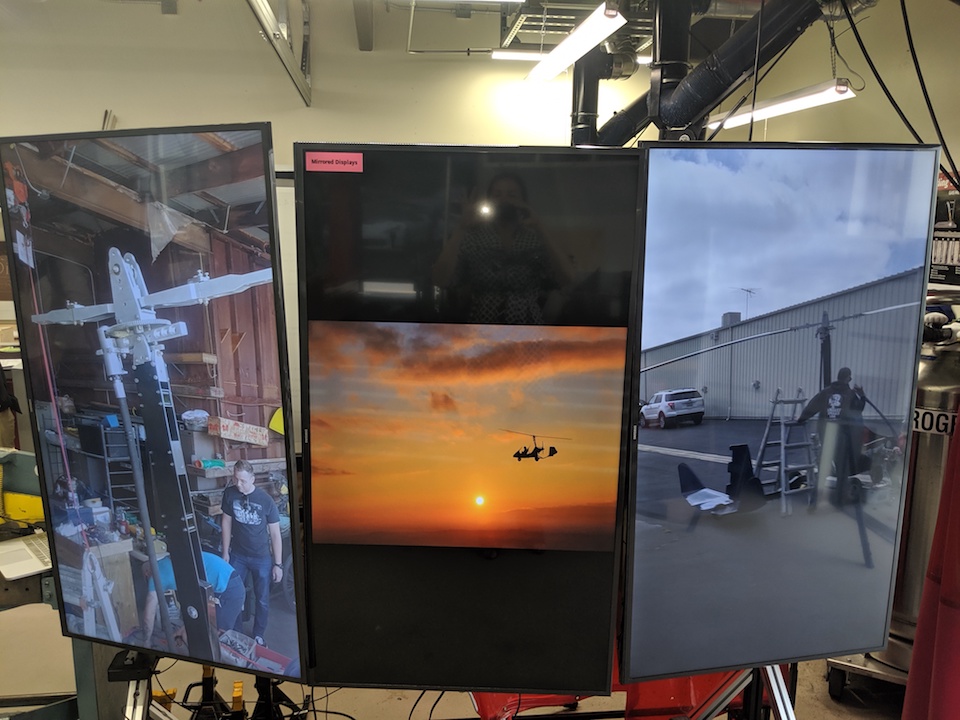 Gyro pre-rotator simulation screens