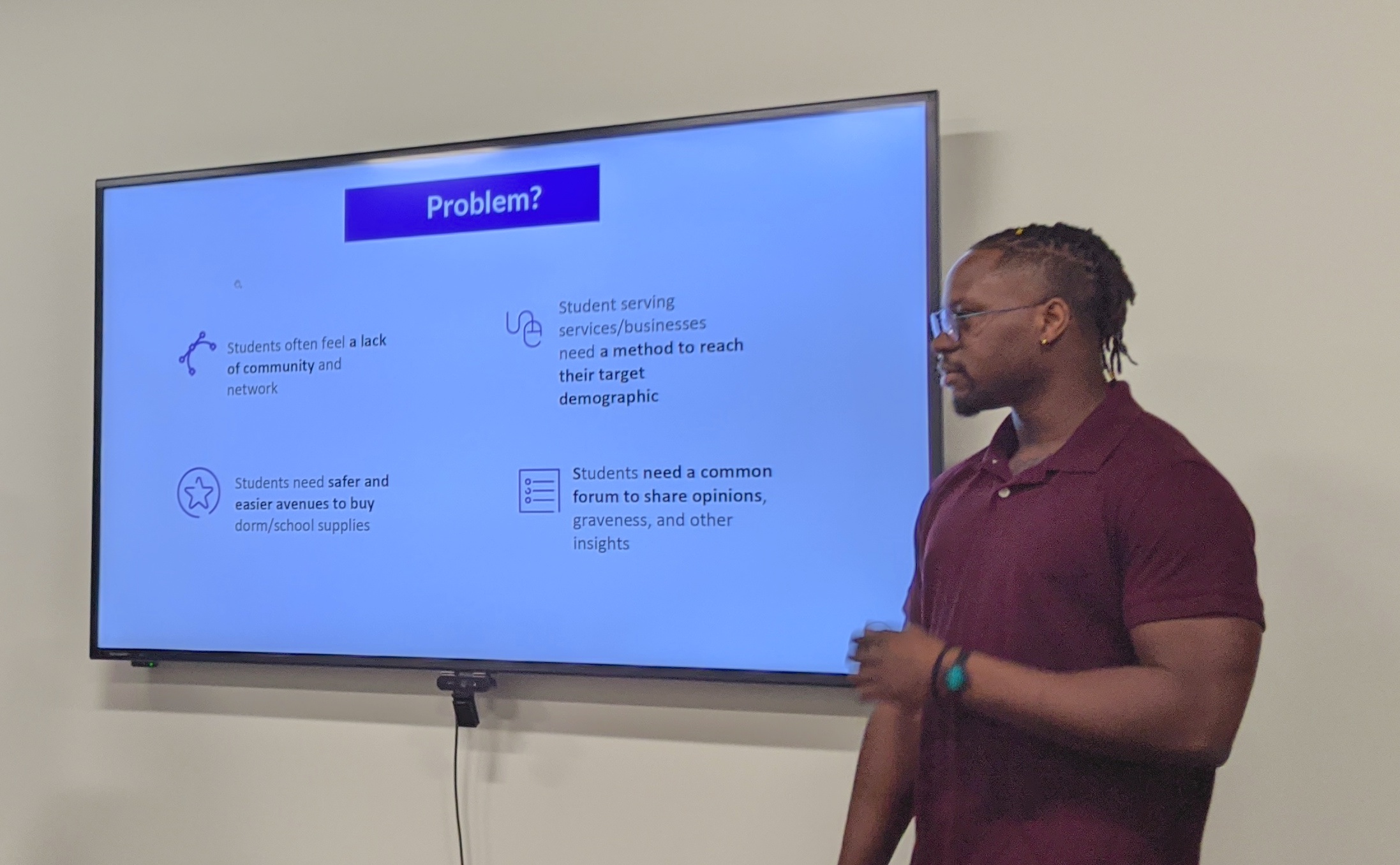 Tobenna presenting Bibble