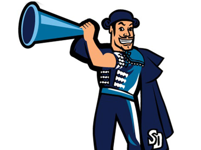 Icon of Diego Torero mascot holding megaphone