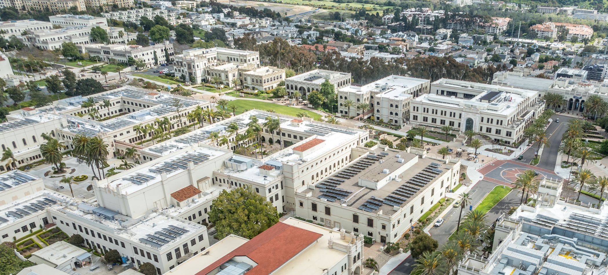 aerial view of the USD campus