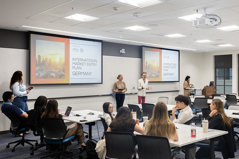 students presenting
