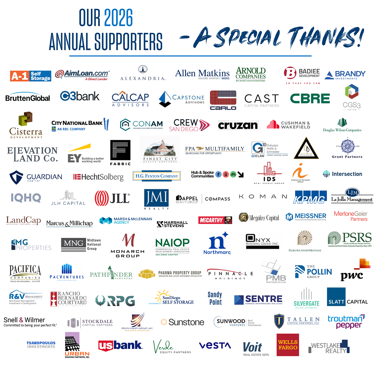 List of supporters' logos.