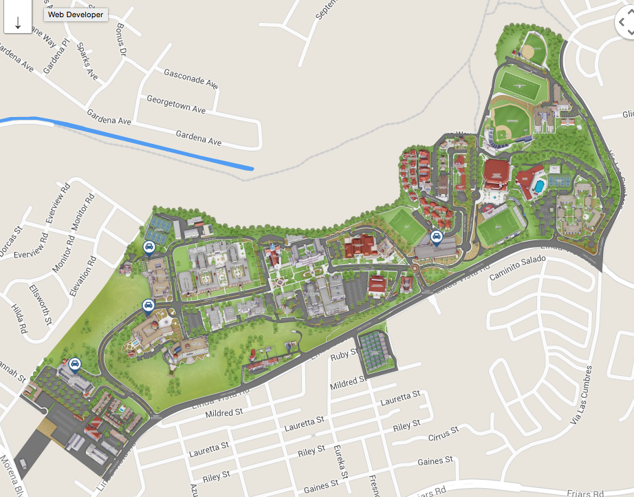 University Of San Diego Campus Map Parking and Directions   Career Development Center   University of 