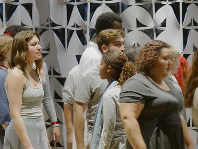 Students singing
