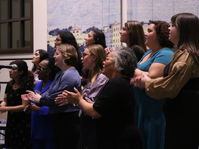 The USD Gospel Choir performs