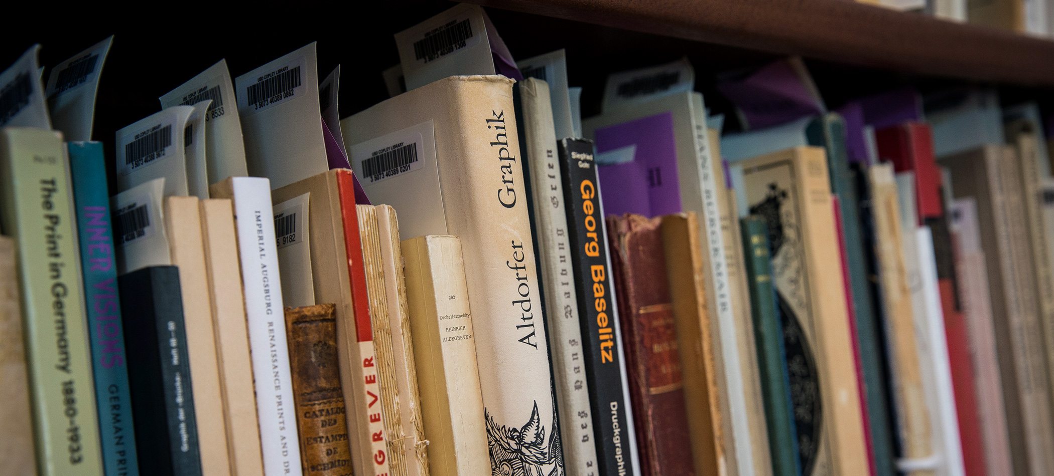 Books on a shelf