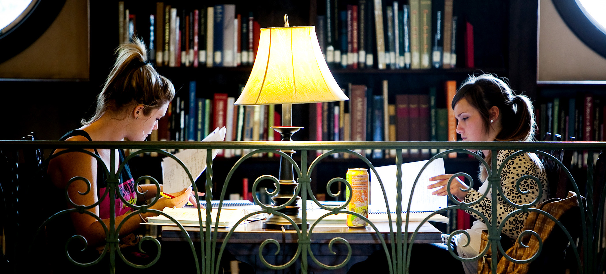 Students studying in Copley Library