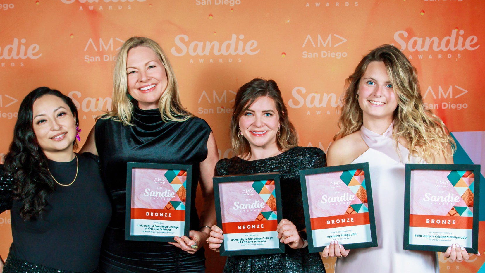 Gaby Ortiz Flores, Michelle Kennedy, Tanya Aubin and Kristiana Phillips at the 2026 American Marketing Association Sandie Awards.