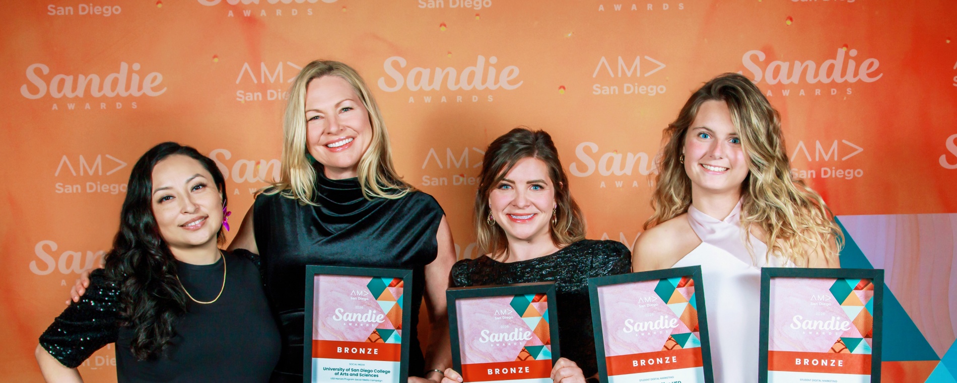 Gaby Ortiz Flores, Michelle Kennedy, Tanya Aubin and Kristiana Phillips at the 2026 American Marketing Association Sandie Awards.