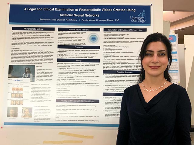 A student presentation at the Creative Collaborations Undergraduate Research Conference