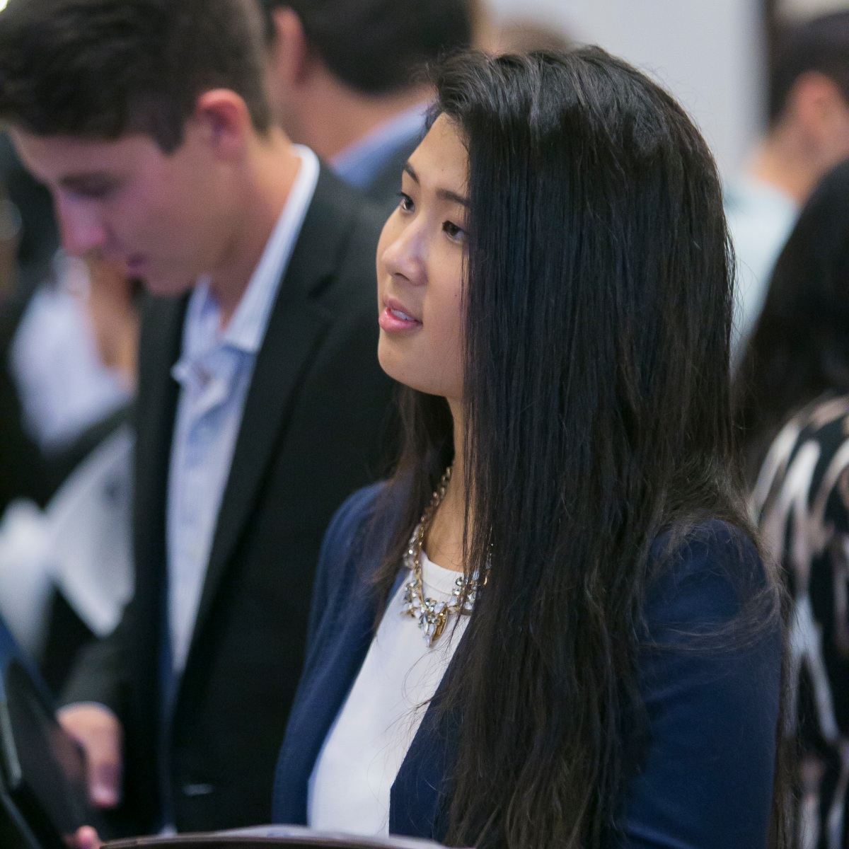 Student at a career fair.