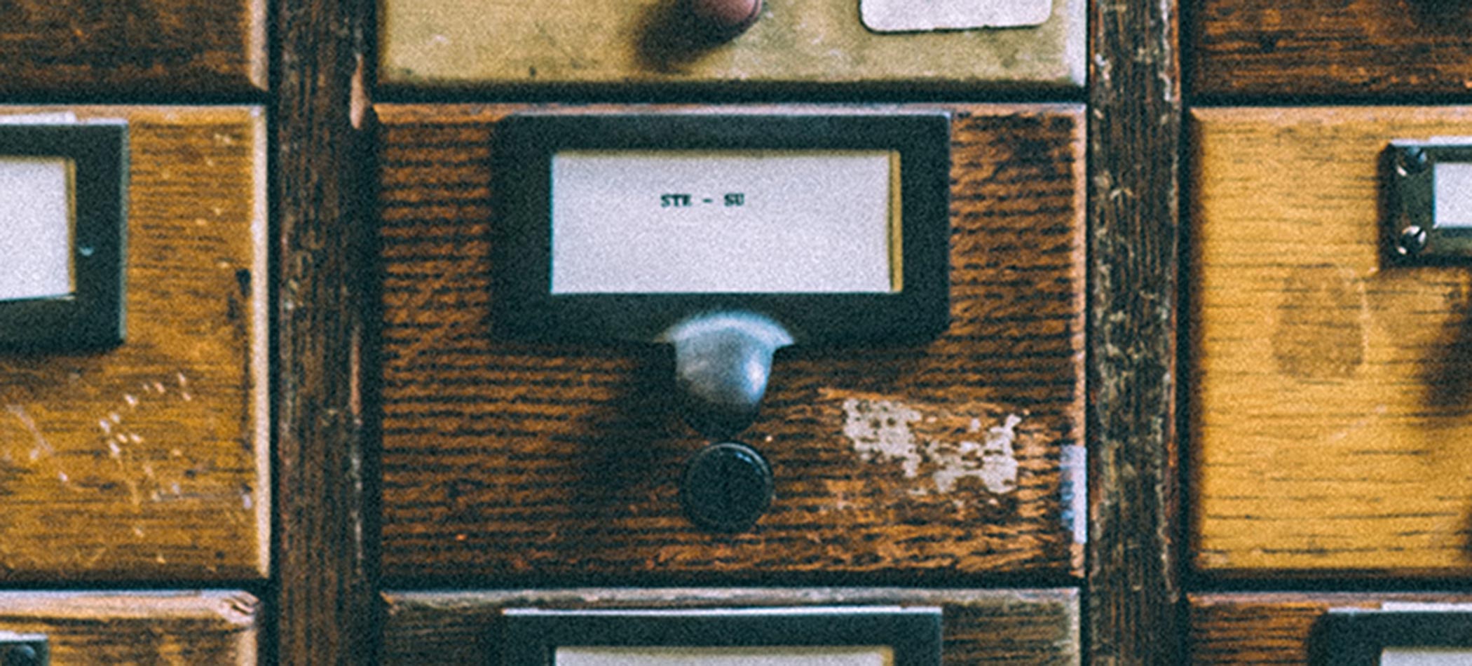Card catalogs at the library
