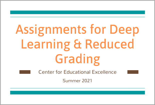 Assignments for Deep Learning & Reduced Grading