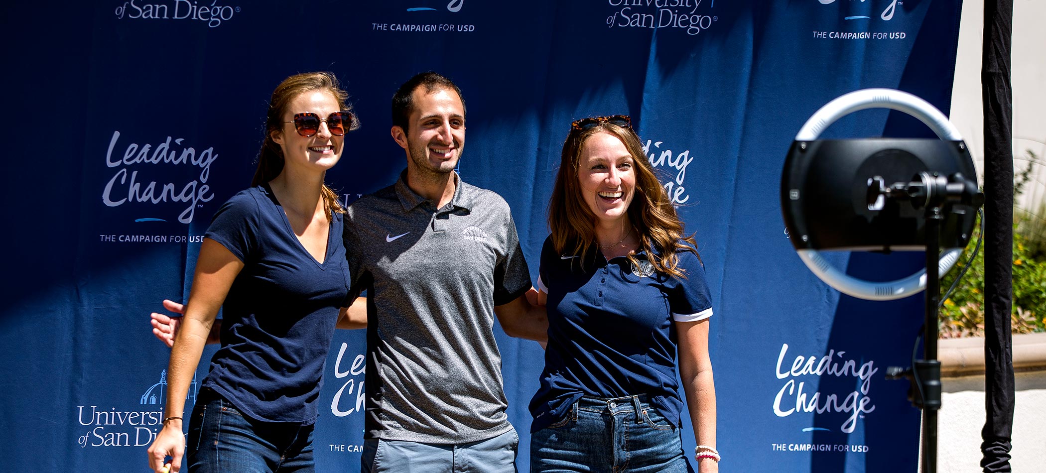 USD students smiling for the camera