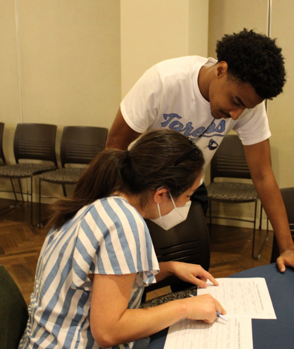 students working together