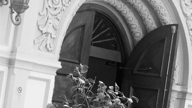 The School of Law door close up