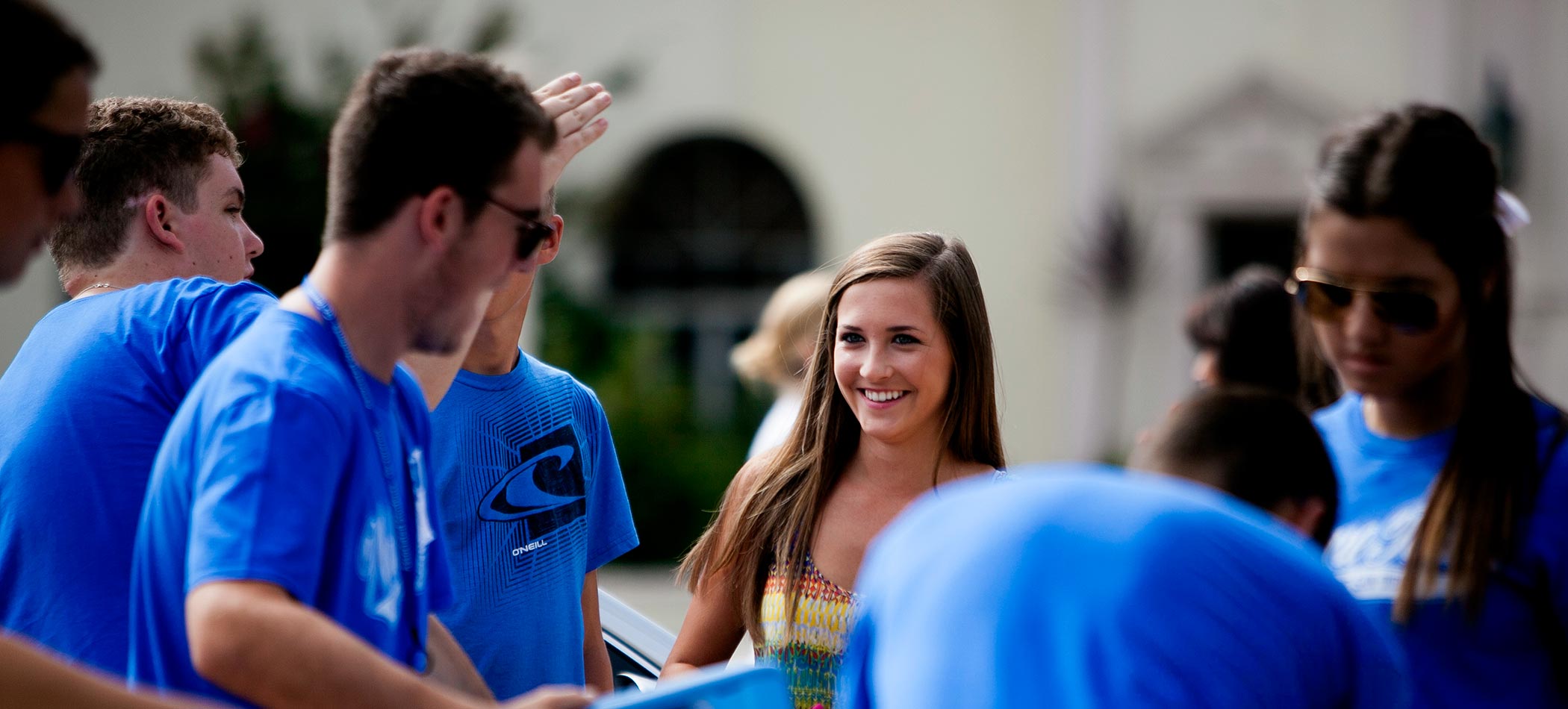 Students at an event