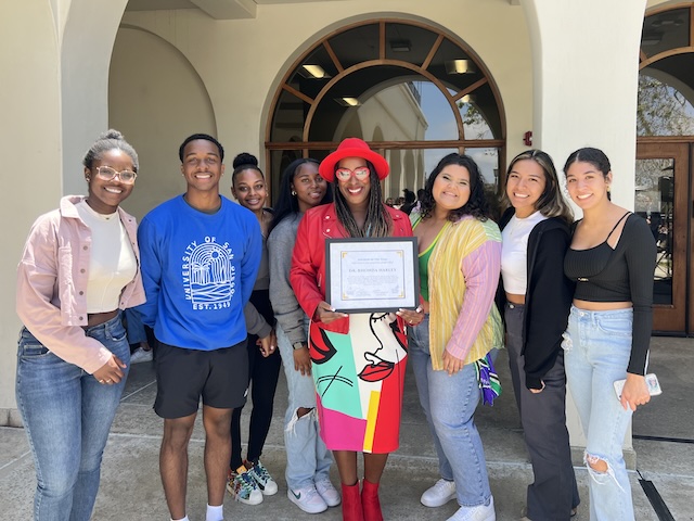 photo of 2024's student organization winners holding award