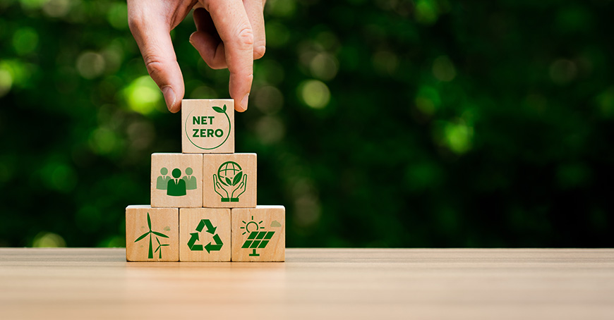 stack of blocks with climate symbols