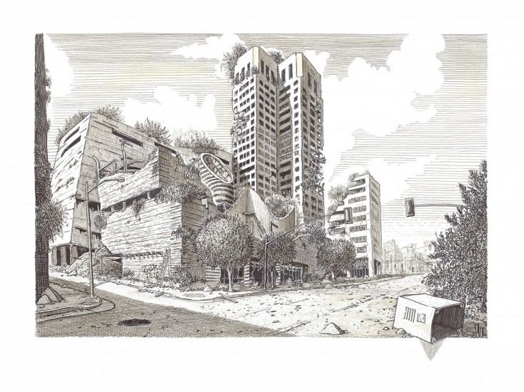 Digital print by Sandow Birk