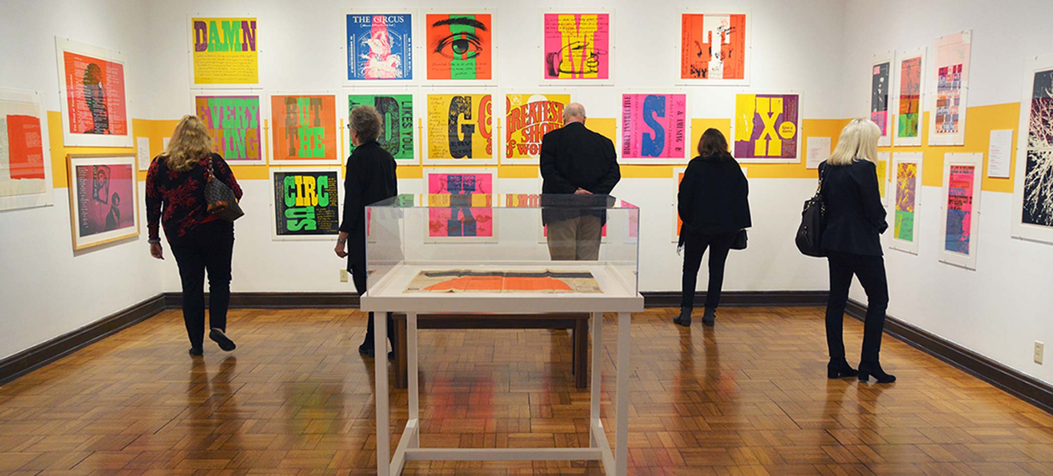 Patrons browsing in the galleries