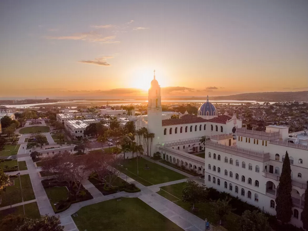 Aerial image of the university of san diego
