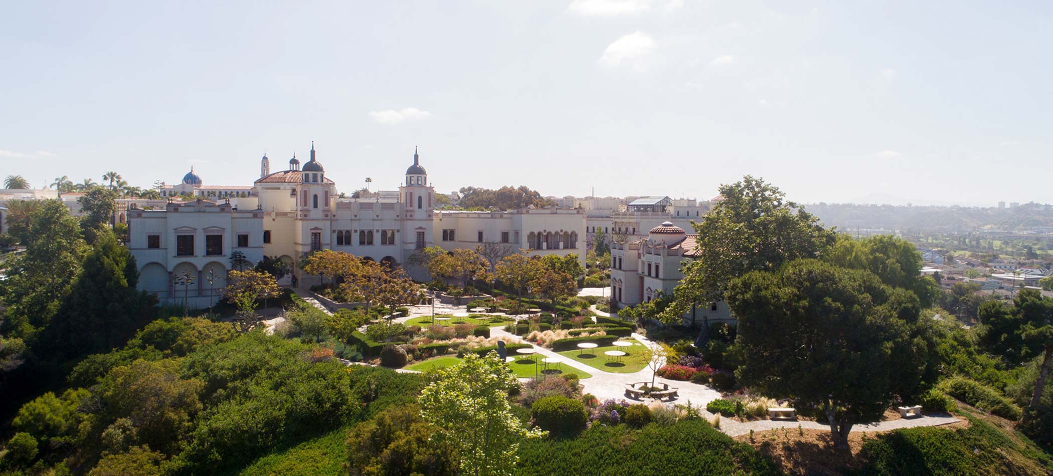 A view of the USD campus with the Kroc School for Peace and Justice