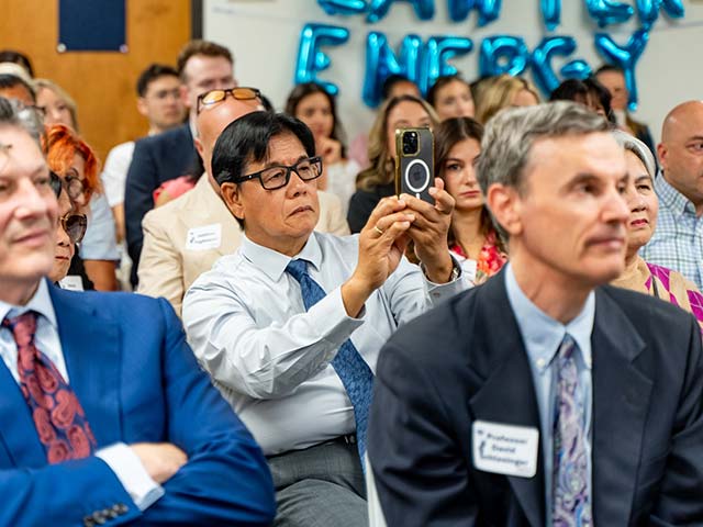 employees at an event
