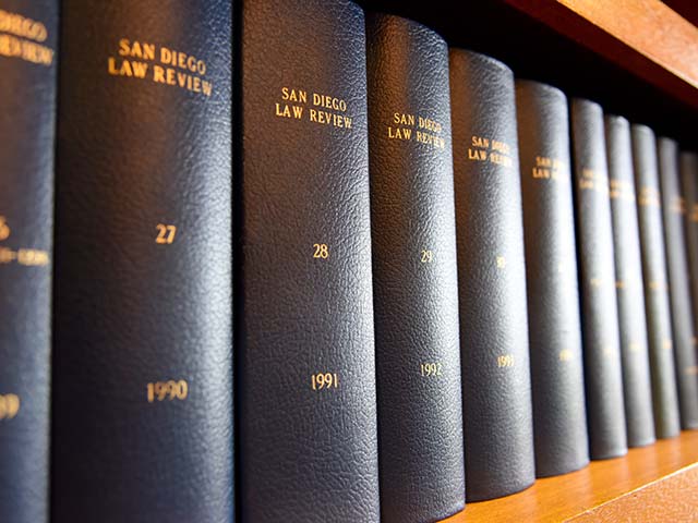 law books in the library