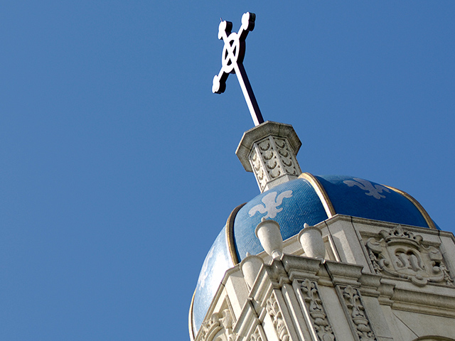 The Immaculata bell tower on the USD campus