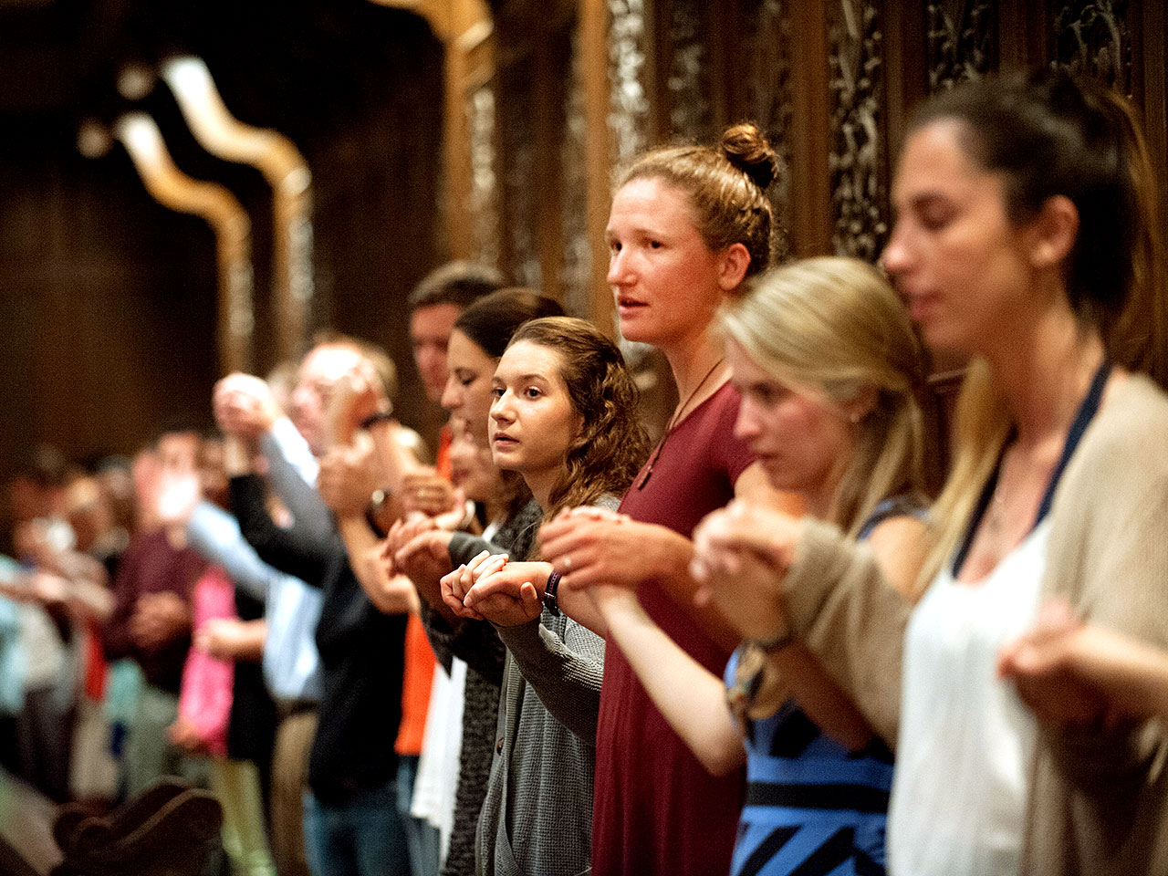 Mass in session in Founders Chapel