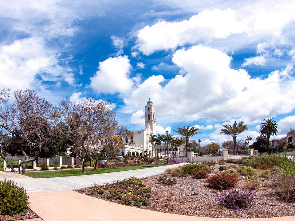 The USD campus with the Immaculata church