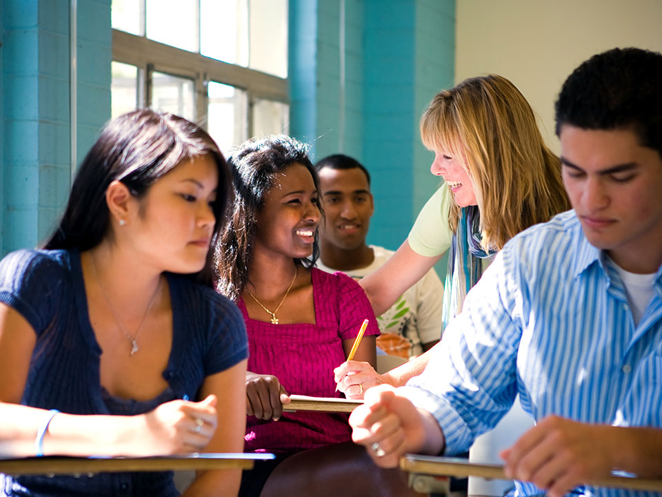students in class