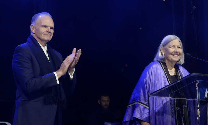 USD President Jim Harris and Darlene Shiley announce Shiley's historic donation to USD