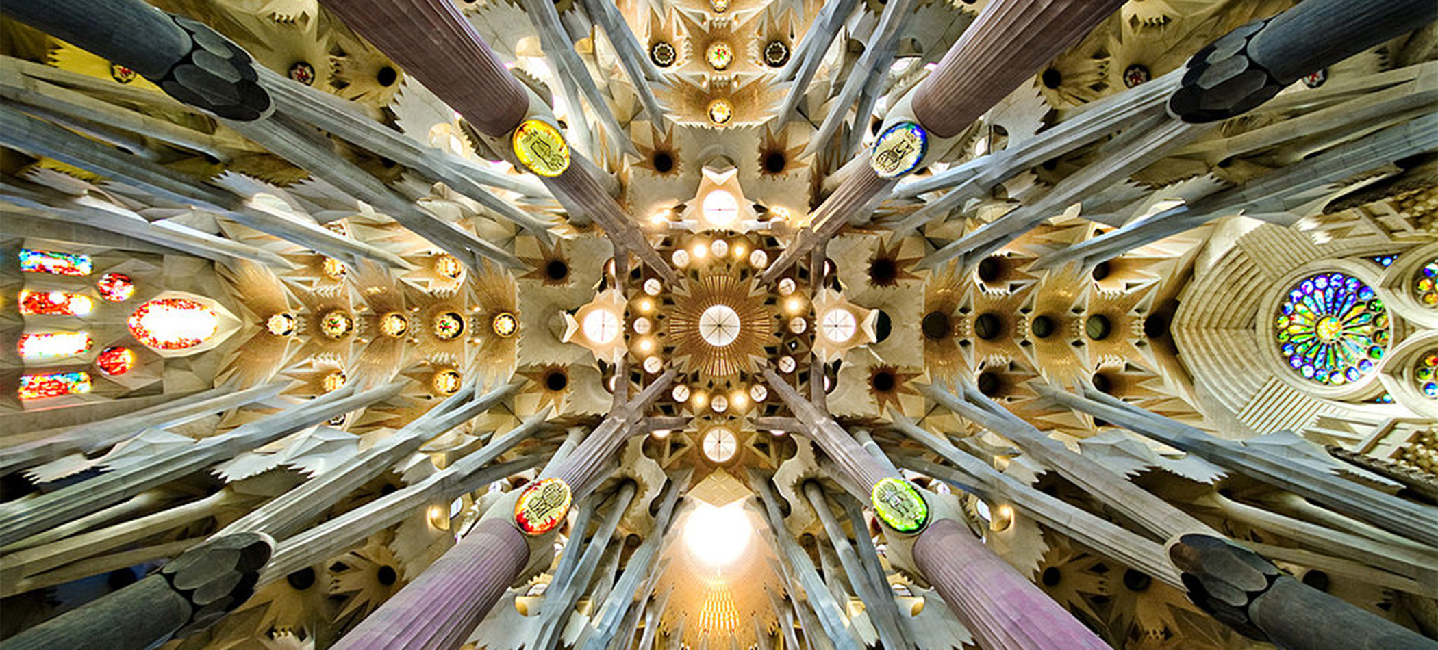 The roof of La Sagrada Familia in Barcelona