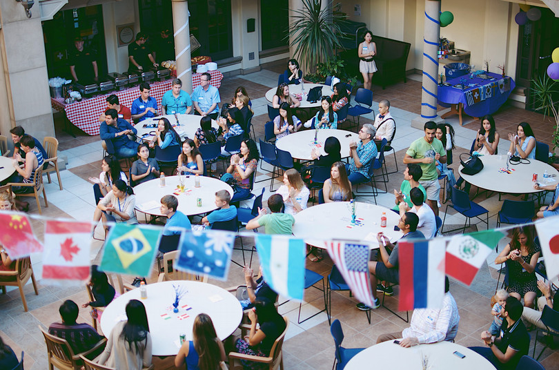 Students gathered at event