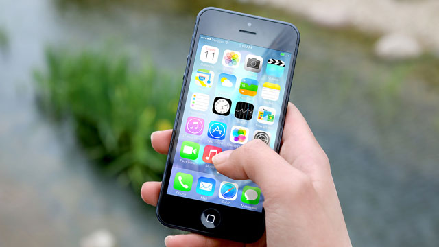 A smartphone displaying multiple apps.