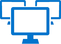 clip art of 3 desktop computers