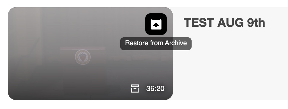 restore from archive